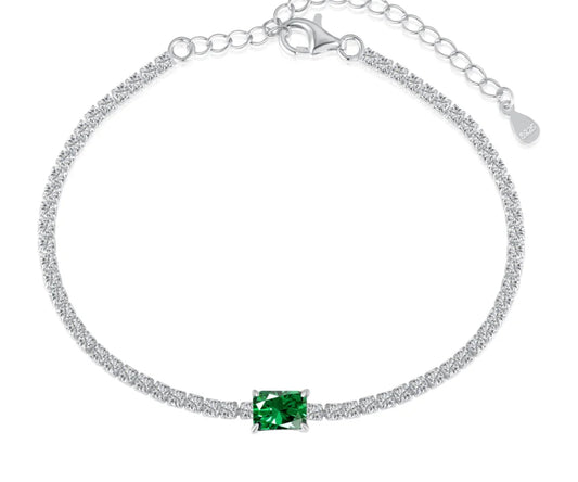 Zarina Green Tennis Bracelet